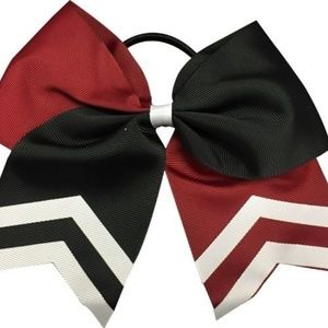 Softball Hair Bow - Maroon